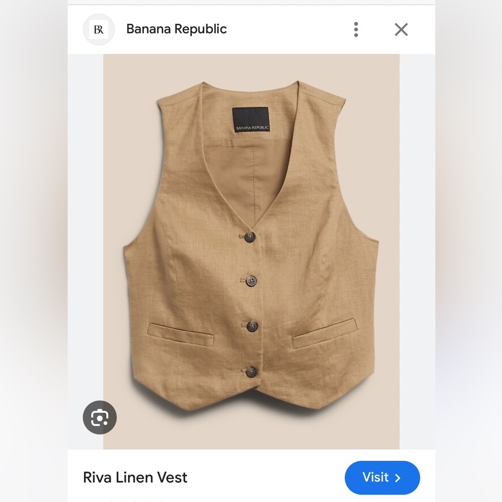 BANANA REPUBLIC| Riva Linen Vest
